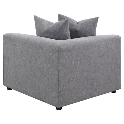  Coaster Furniture Jennifer 551595 Upholstered Corner Chair - Grey IMAGE 6