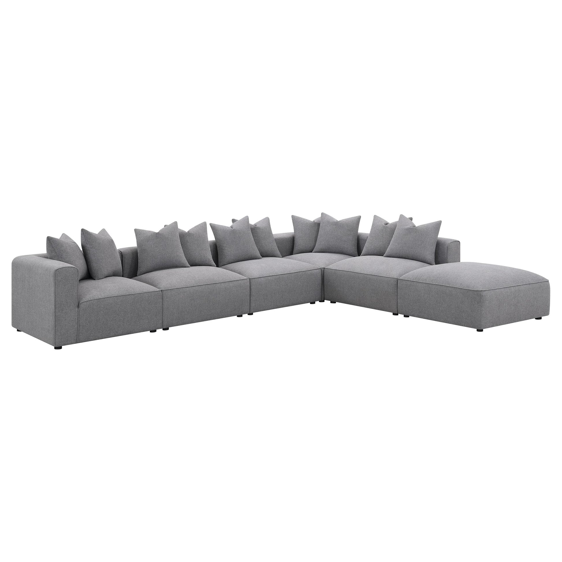  Coaster Furniture Jennifer 551595 Upholstered Corner Chair - Grey IMAGE 8