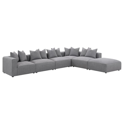  Coaster Furniture Jennifer 551595 Upholstered Corner Chair - Grey IMAGE 8