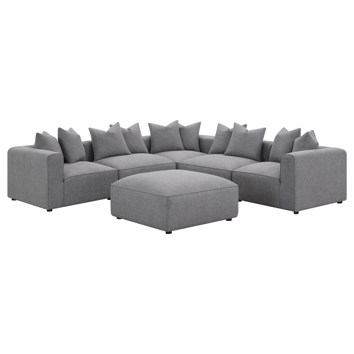  Coaster Furniture Jennifer 551595 Upholstered Corner Chair - Grey IMAGE 9