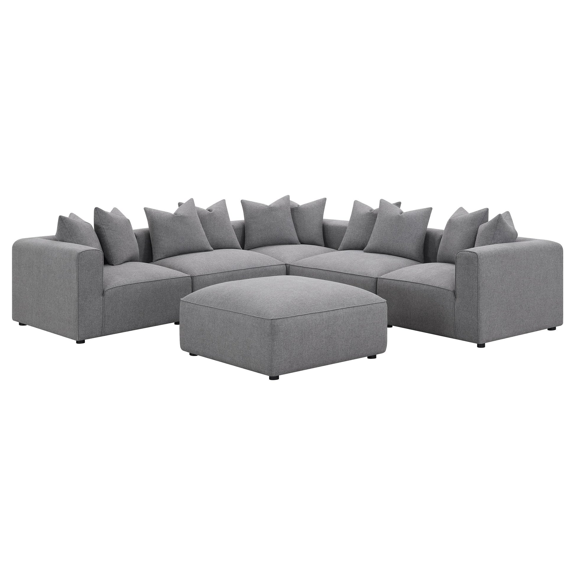  Coaster Furniture Jennifer 551595 Upholstered Corner Chair - Grey IMAGE 9