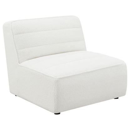  Coaster Furniture Sunny 551621 Upholstered Armless Chair - Natural IMAGE 1