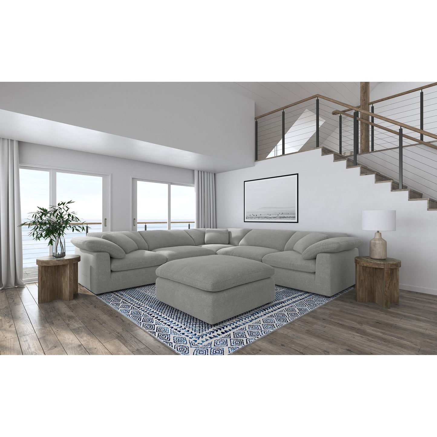  Coaster Furniture Raleigh 551754 Boucle Upholstered Armless Chair - Grey IMAGE 17