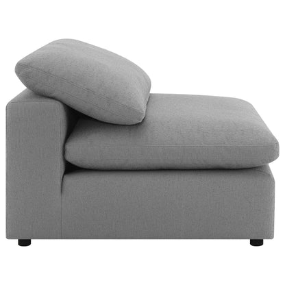  Coaster Furniture Raleigh 551754 Boucle Upholstered Armless Chair - Grey IMAGE 4