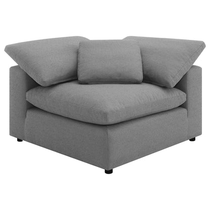  Coaster Furniture Raleigh 551755 Boucle Upholstered Corner Chair - Grey IMAGE 1