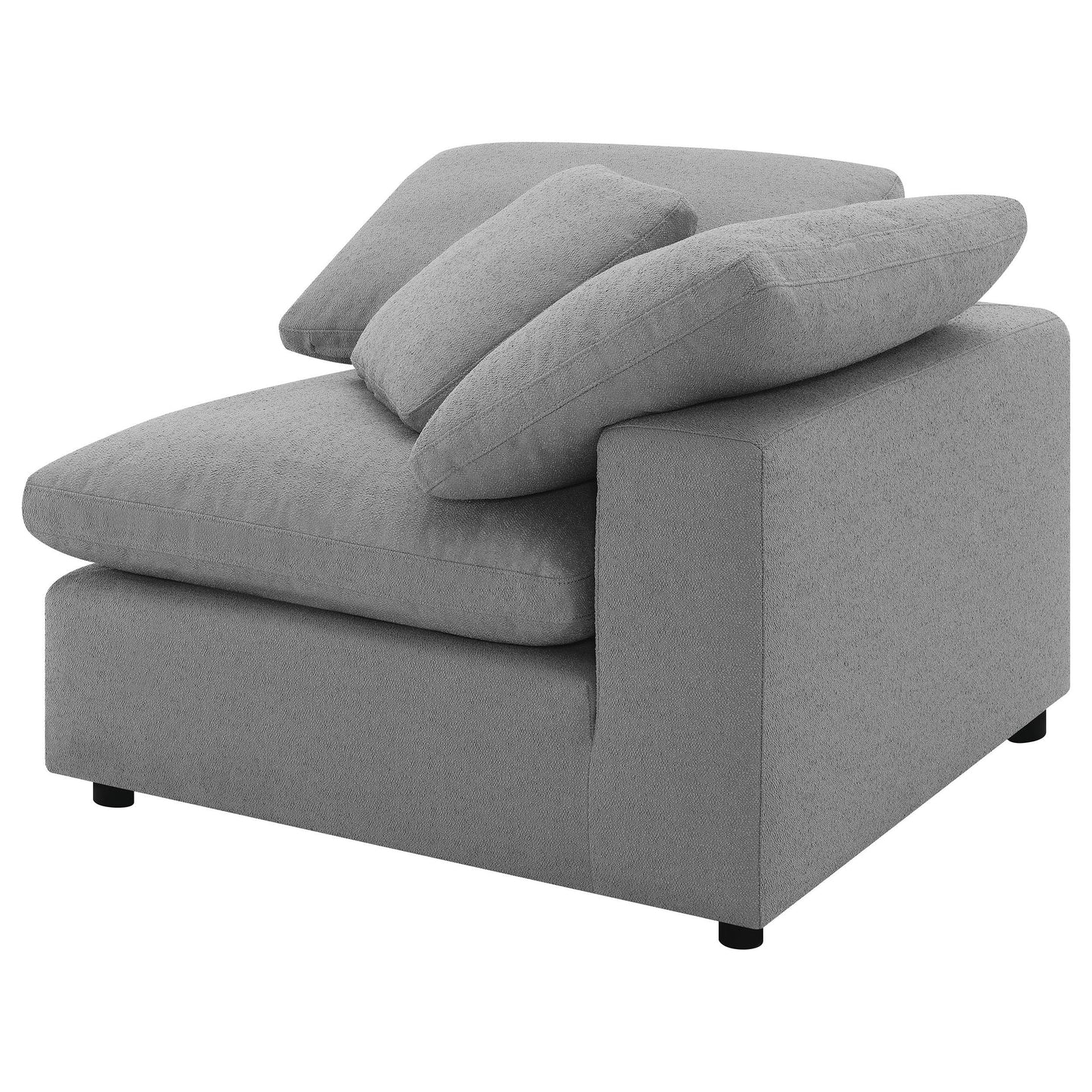  Coaster Furniture Raleigh 551755 Boucle Upholstered Corner Chair - Grey IMAGE 12