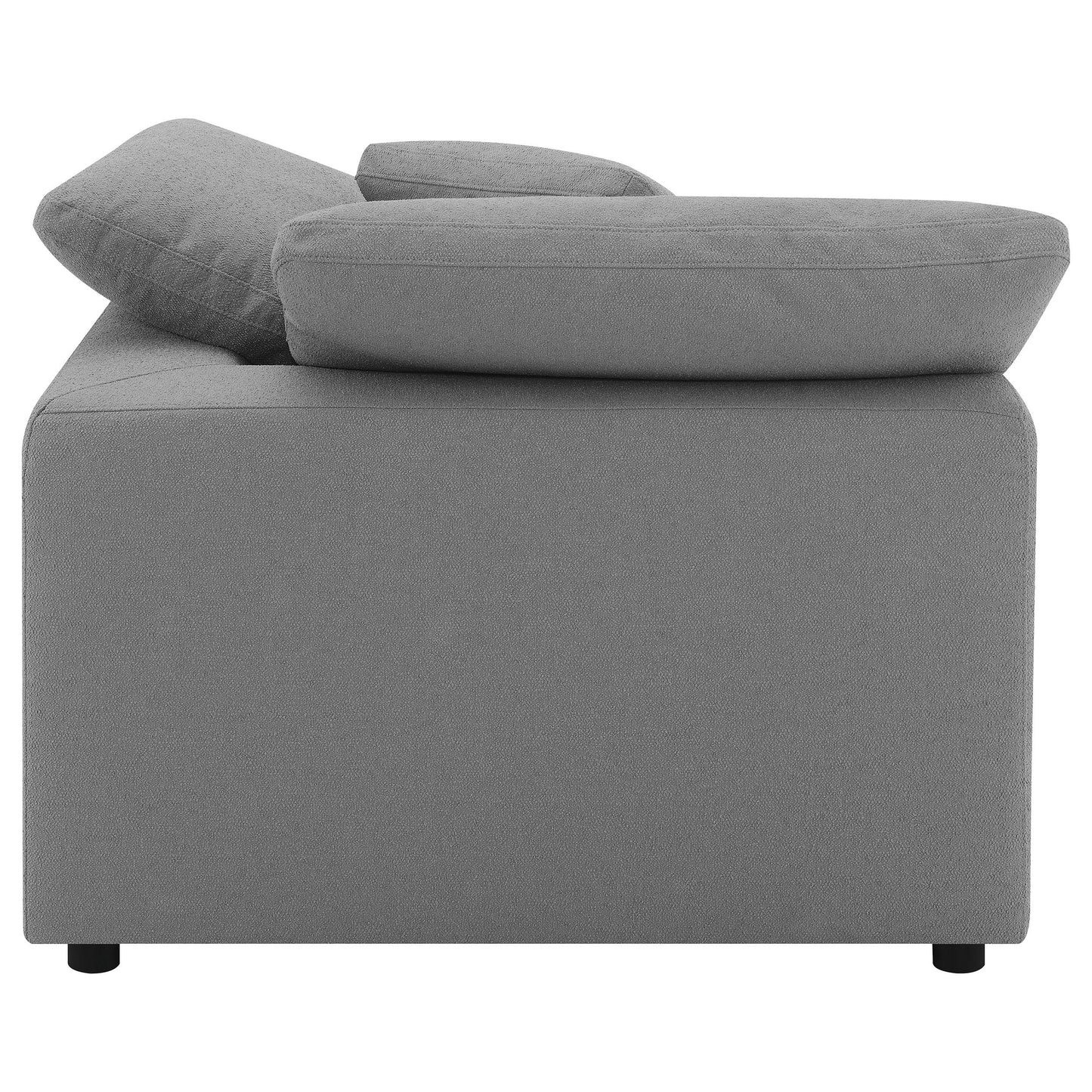  Coaster Furniture Raleigh 551755 Boucle Upholstered Corner Chair - Grey IMAGE 3