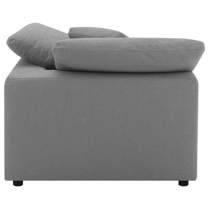  Coaster Furniture Raleigh 551755 Boucle Upholstered Corner Chair - Grey IMAGE 3