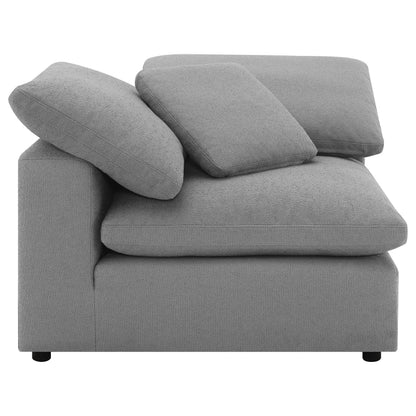  Coaster Furniture Raleigh 551755 Boucle Upholstered Corner Chair - Grey IMAGE 7