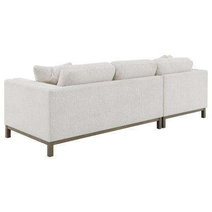  Coaster Furniture Geneva 551777 Boucle Upholstered Sectional Chaise Sofa - Sand IMAGE 12