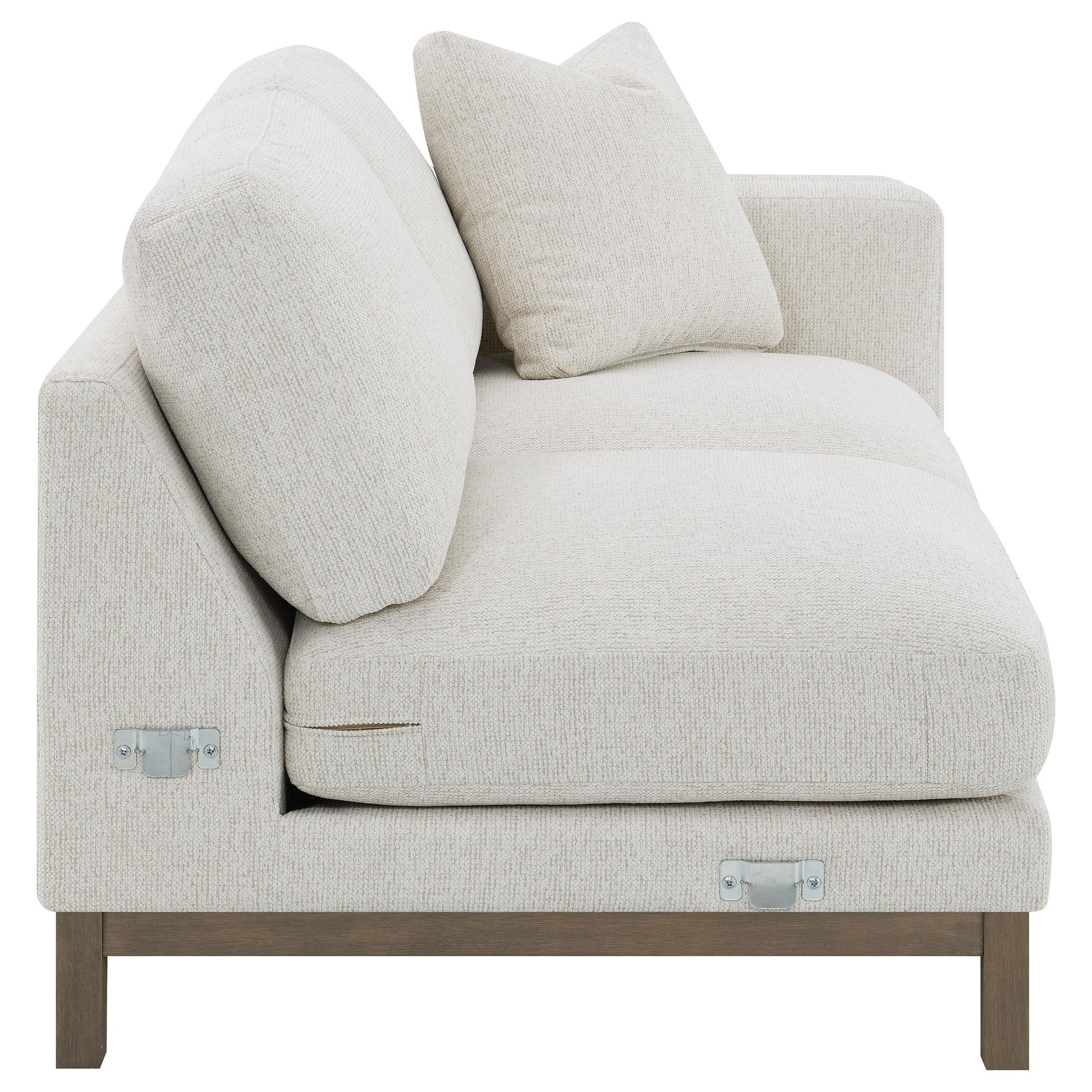  Coaster Furniture Geneva 551777 Boucle Upholstered Sectional Chaise Sofa - Sand IMAGE 20
