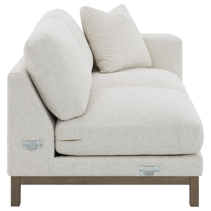  Coaster Furniture Geneva 551777 Boucle Upholstered Sectional Chaise Sofa - Sand IMAGE 20