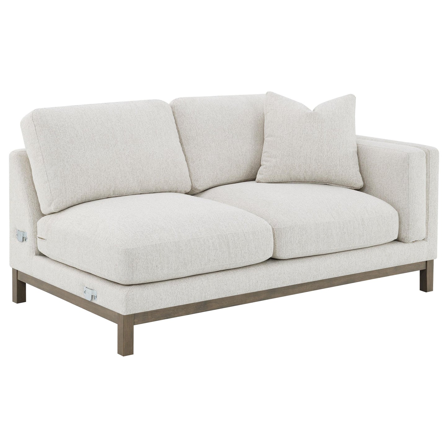  Coaster Furniture Geneva 551777 Boucle Upholstered Sectional Chaise Sofa - Sand IMAGE 3