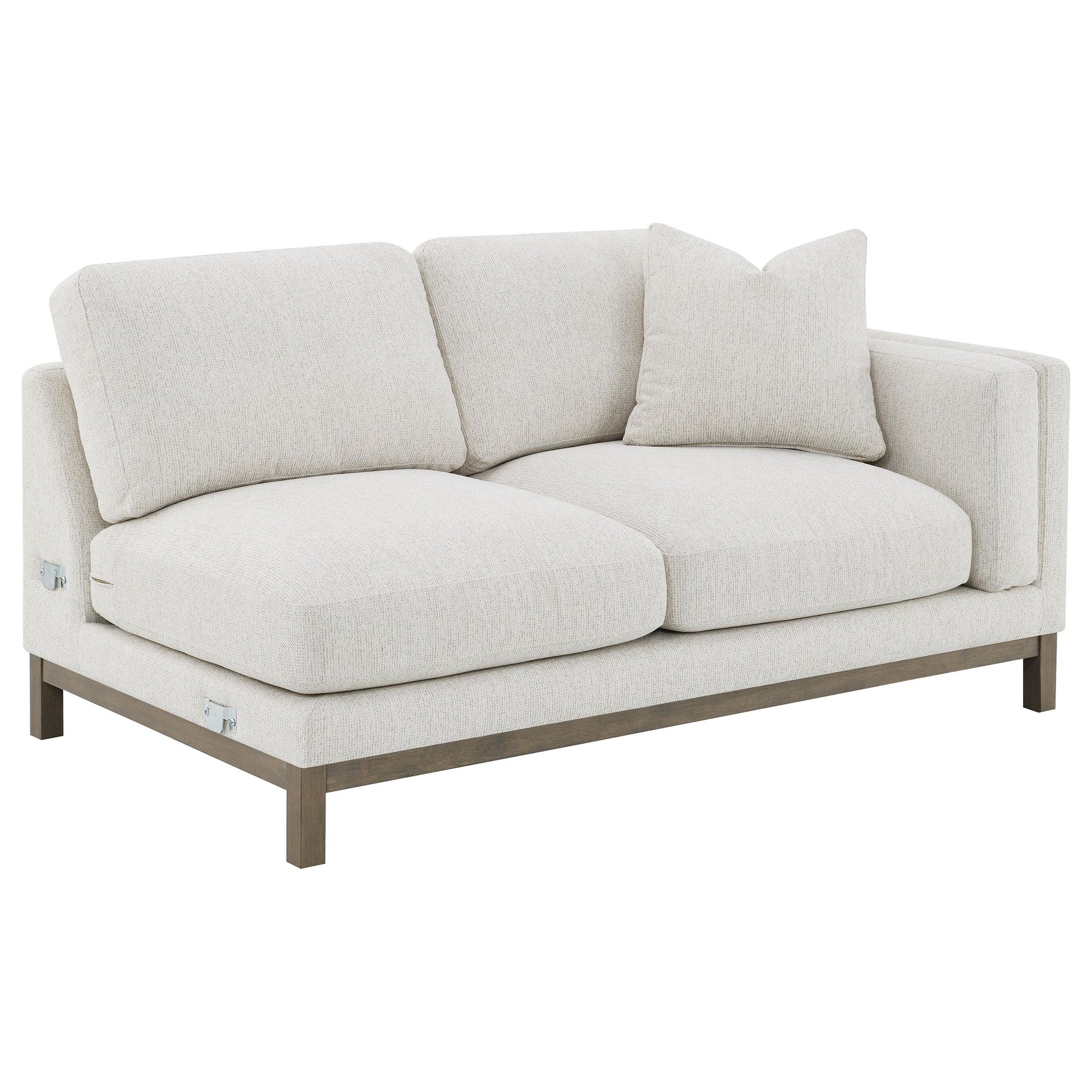  Coaster Furniture Geneva 551777 Boucle Upholstered Sectional Chaise Sofa - Sand IMAGE 3