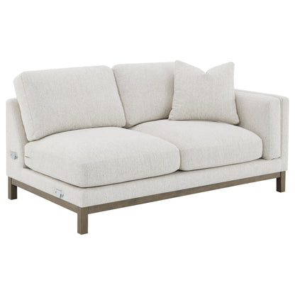  Coaster Furniture Geneva 551777 Boucle Upholstered Sectional Chaise Sofa - Sand IMAGE 3
