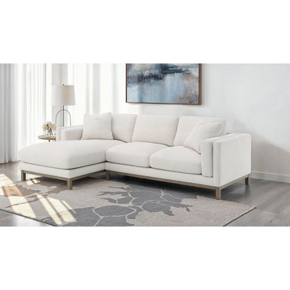  Coaster Furniture Geneva 551777 Boucle Upholstered Sectional Chaise Sofa - Sand IMAGE 4