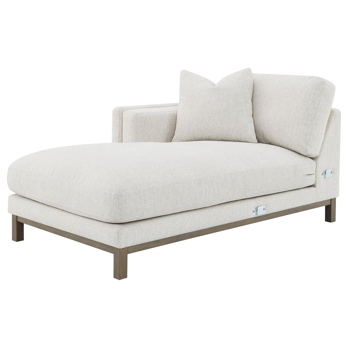  Coaster Furniture Geneva 551777 Boucle Upholstered Sectional Chaise Sofa - Sand IMAGE 5