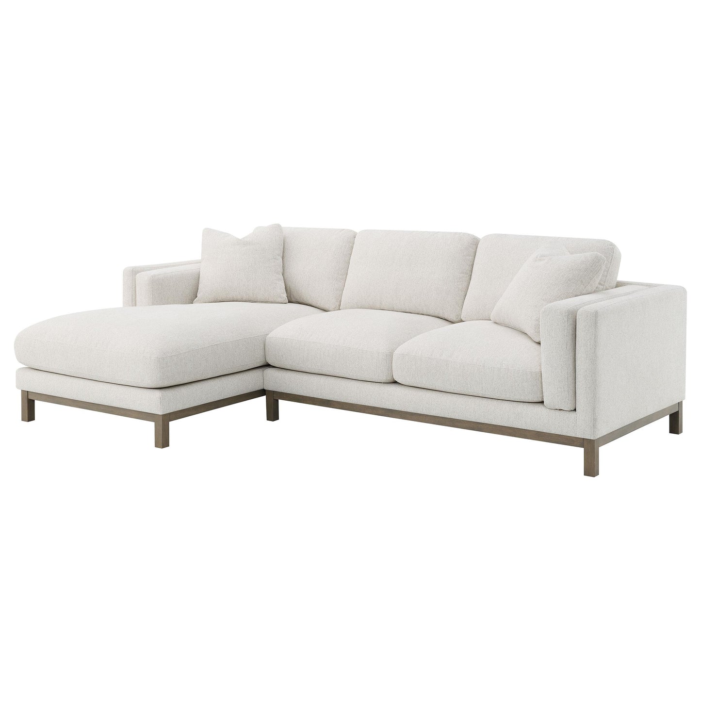  Coaster Furniture Geneva 551777 Boucle Upholstered Sectional Chaise Sofa - Sand IMAGE 9