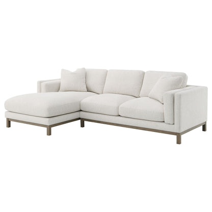  Coaster Furniture Geneva 551777 Boucle Upholstered Sectional Chaise Sofa - Sand IMAGE 9