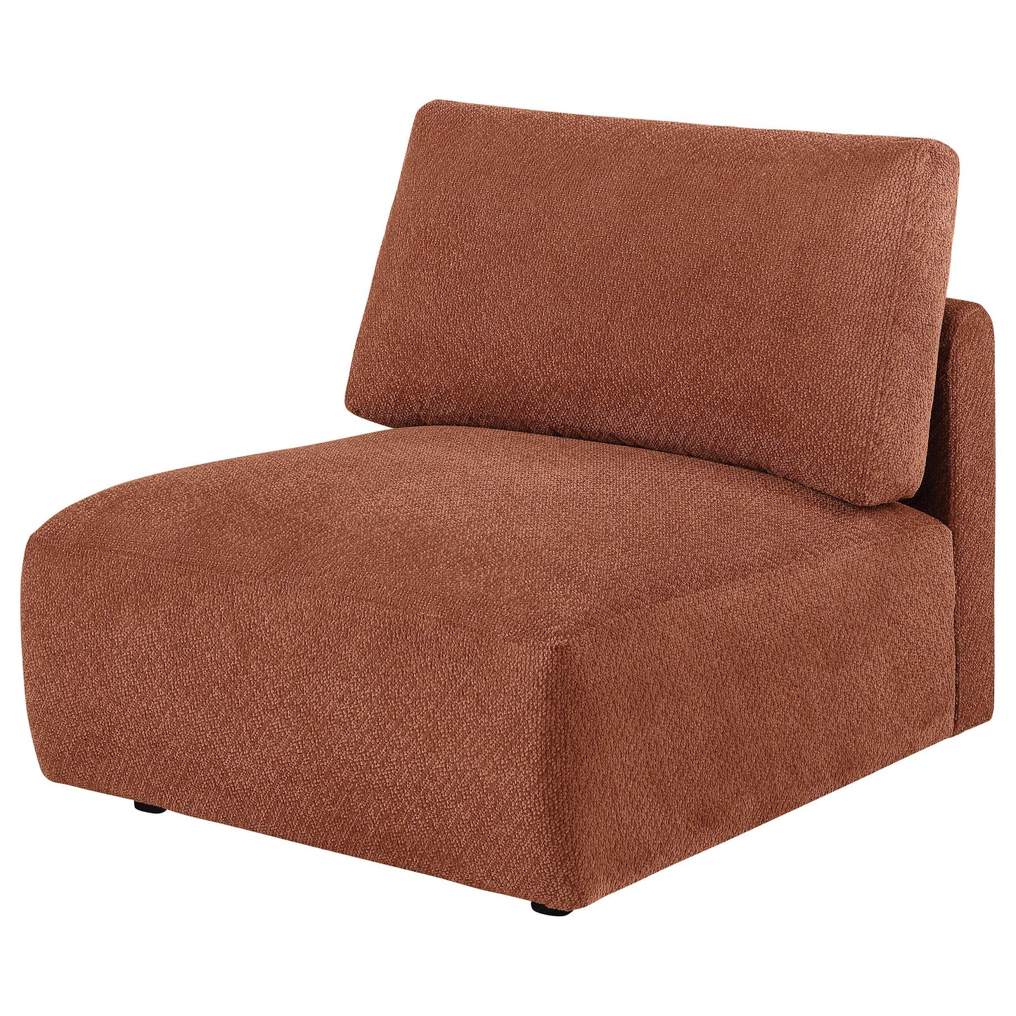  Coaster Furniture Elysia 551891 Chenille Upholstered Modular Armless Chair - Coral IMAGE 1