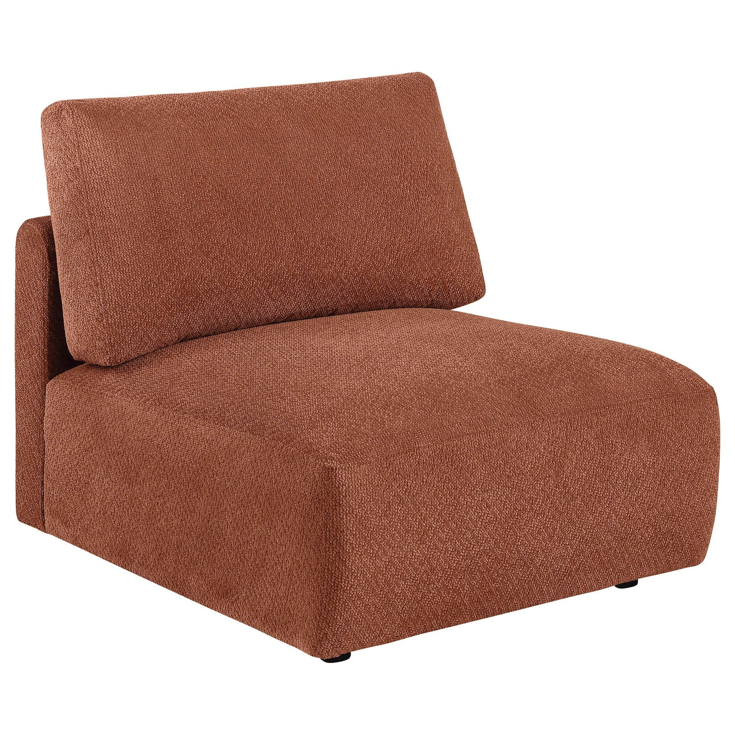  Coaster Furniture Elysia 551891 Chenille Upholstered Modular Armless Chair - Coral IMAGE 2