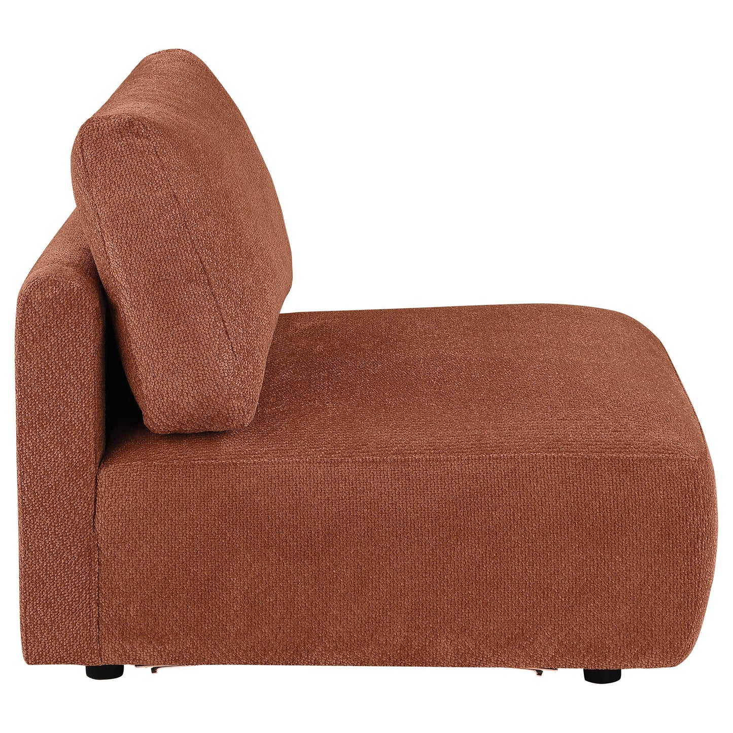  Coaster Furniture Elysia 551891 Chenille Upholstered Modular Armless Chair - Coral IMAGE 6