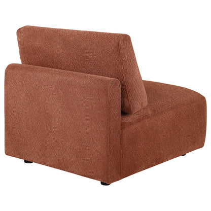  Coaster Furniture Elysia 551891 Chenille Upholstered Modular Armless Chair - Coral IMAGE 7