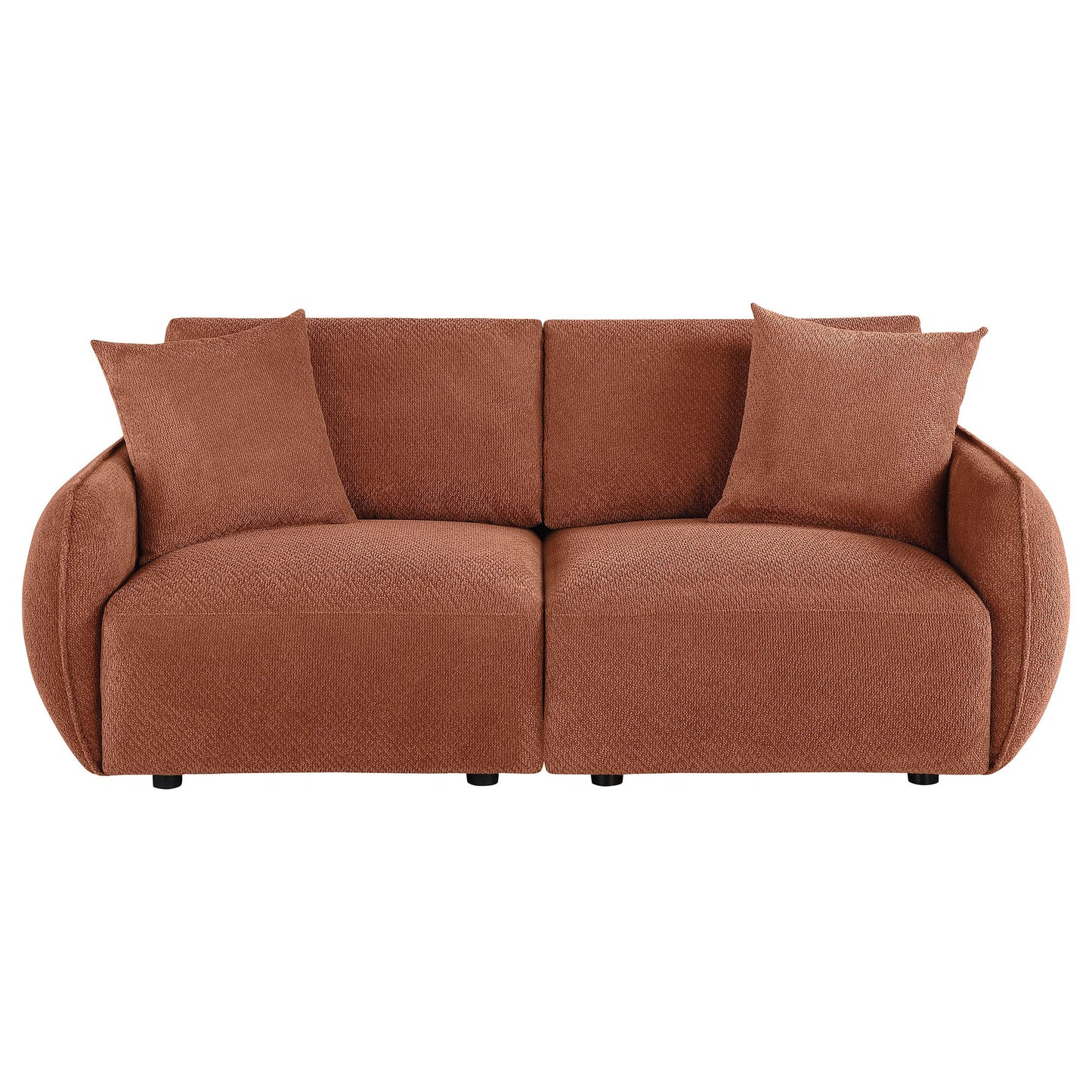  Coaster Furniture Elysia 551891-LOVE Chenille Upholstered Modular Lounge Loveseat - Coral IMAGE 3