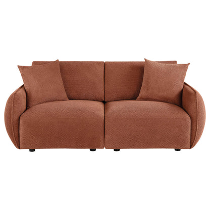  Coaster Furniture Elysia 551891-LOVE Chenille Upholstered Modular Lounge Loveseat - Coral IMAGE 3