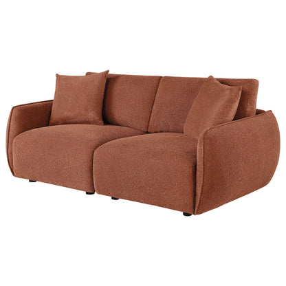  Coaster Furniture Elysia 551891-LOVE Chenille Upholstered Modular Lounge Loveseat - Coral IMAGE 4