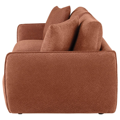 Coaster Furniture Elysia 551891-LOVE Chenille Upholstered Modular Lounge Loveseat - Coral IMAGE 5