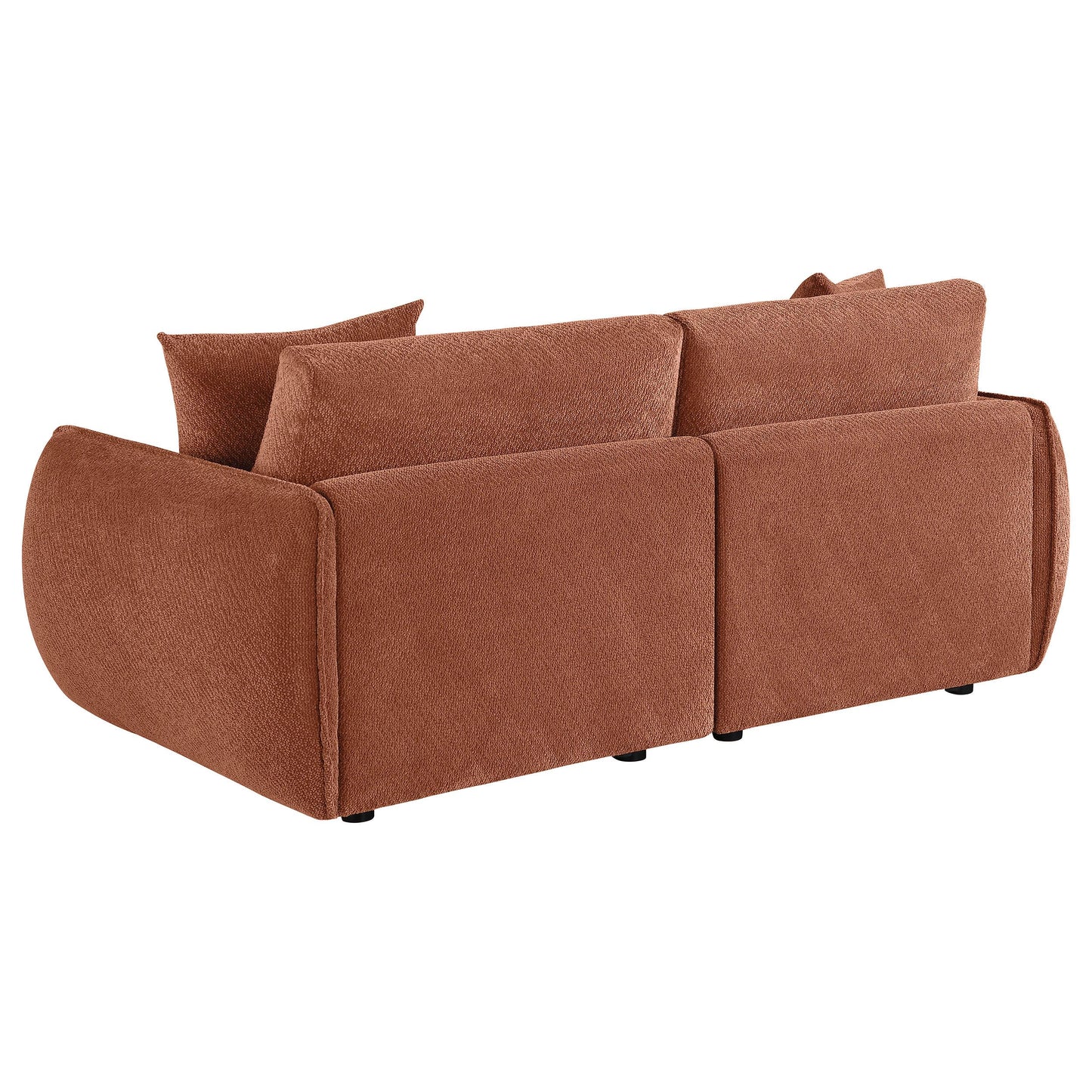  Coaster Furniture Elysia 551891-LOVE Chenille Upholstered Modular Lounge Loveseat - Coral IMAGE 6