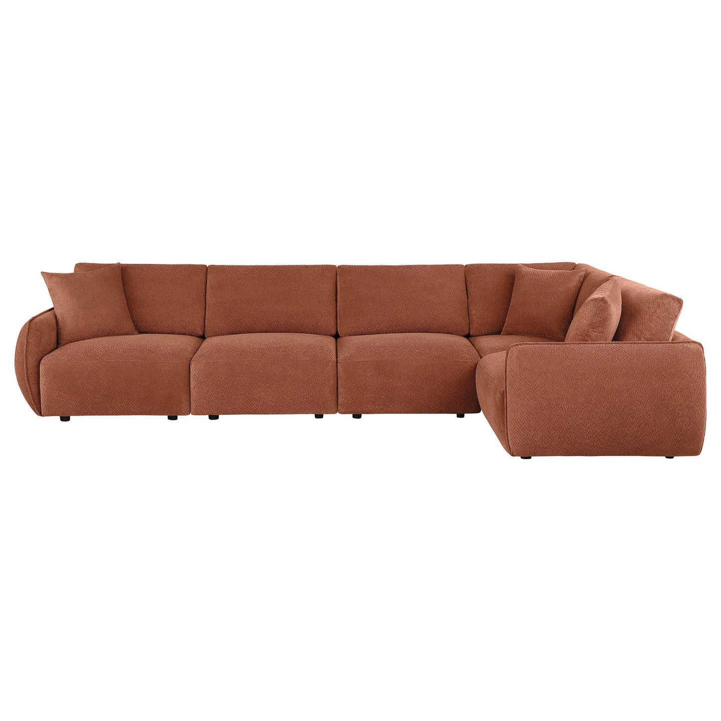  Coaster Furniture Elysia 551891-SETA 5-piece Chenille Upholstered Modular Sectional Sofa - Coral IMAGE 5