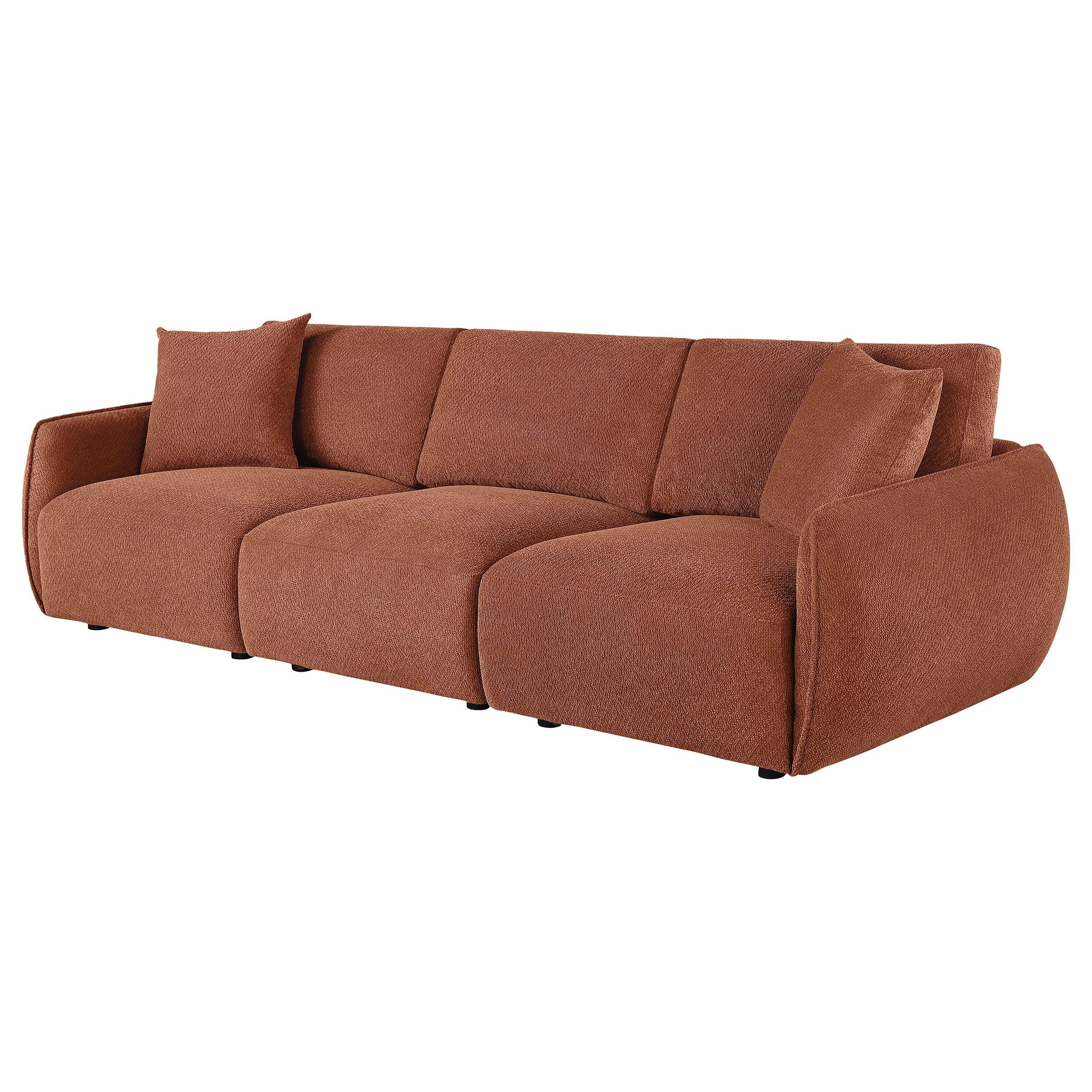  Coaster Furniture Elysia 551891-SOFA Chenille Upholstered Modular Lounge Sofa - Coral IMAGE 1