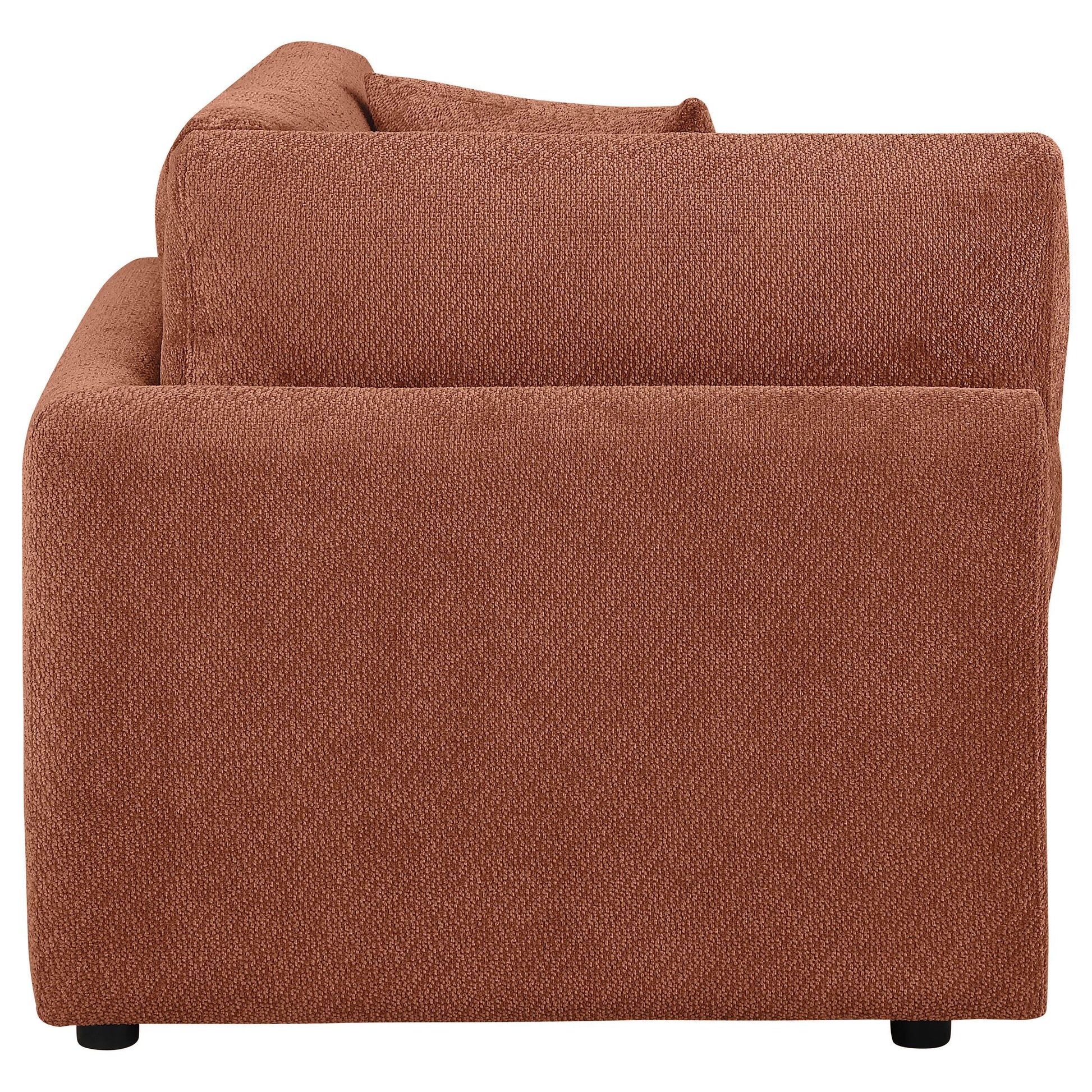  Coaster Furniture Elysia 551892 Chenille Upholstered Modular Corner Chair - Coral IMAGE 3