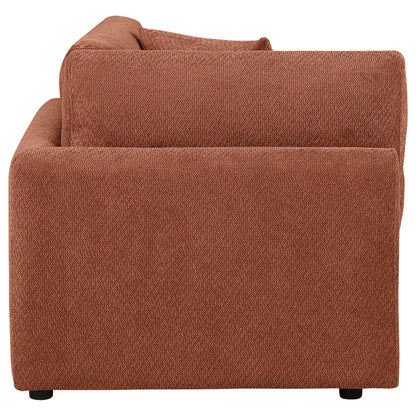  Coaster Furniture Elysia 551892 Chenille Upholstered Modular Corner Chair - Coral IMAGE 3