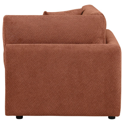  Coaster Furniture Elysia 551892 Chenille Upholstered Modular Corner Chair - Coral IMAGE 7