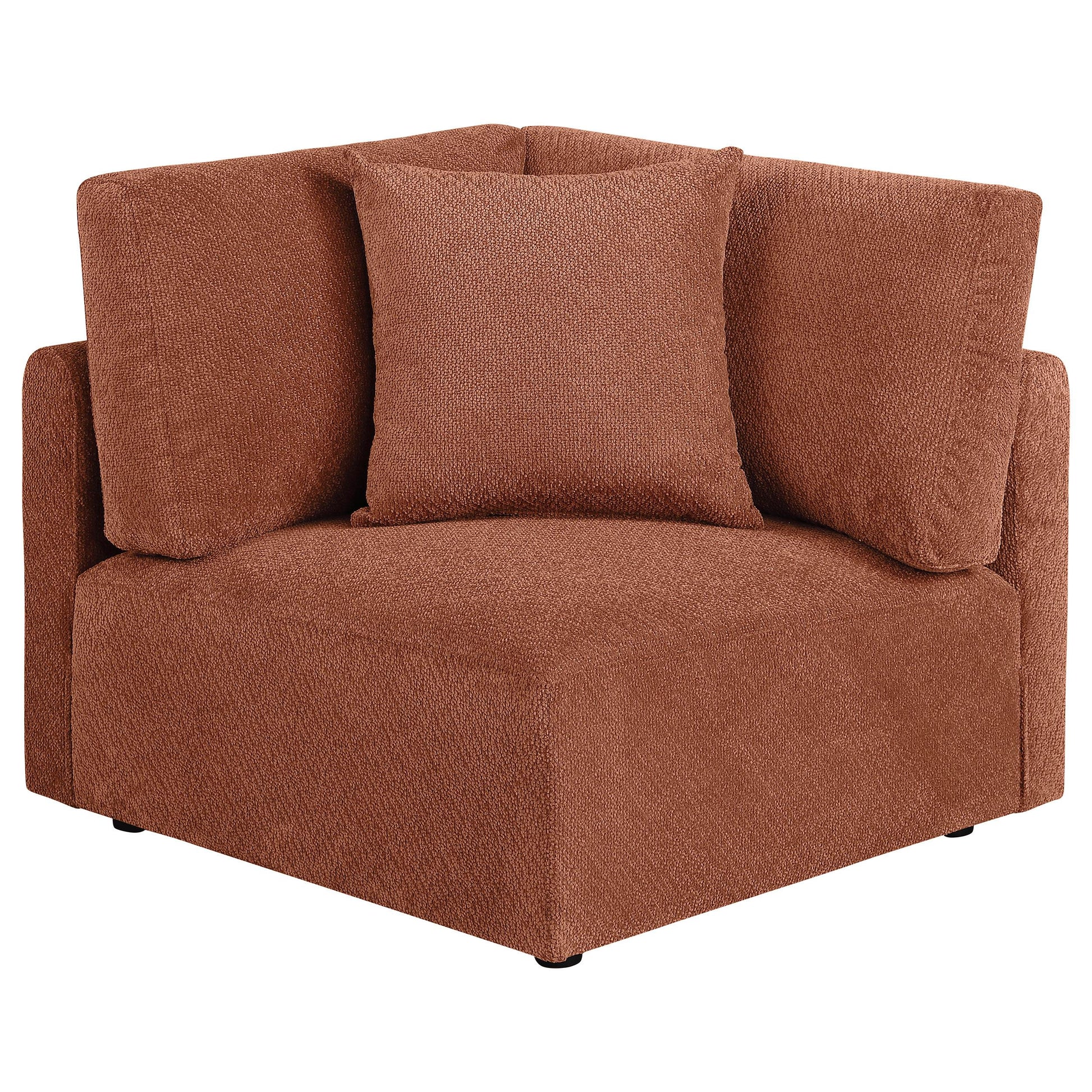  Coaster Furniture Elysia 551892 Chenille Upholstered Modular Corner Chair - Coral IMAGE 8