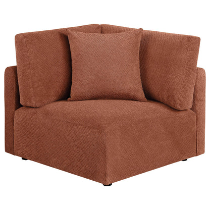  Coaster Furniture Elysia 551892 Chenille Upholstered Modular Corner Chair - Coral IMAGE 8