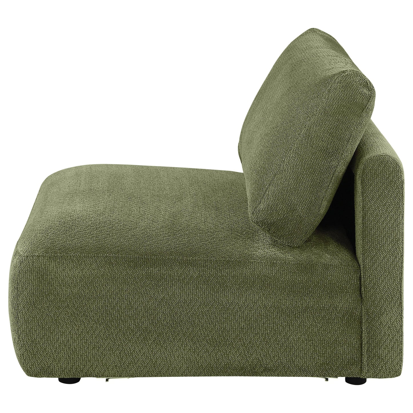  Coaster Furniture Elysia 551895 Chenille Upholstered Modular Armless Chair - Green IMAGE 1