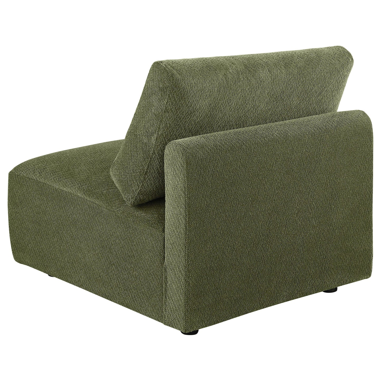  Coaster Furniture Elysia 551895 Chenille Upholstered Modular Armless Chair - Green IMAGE 3