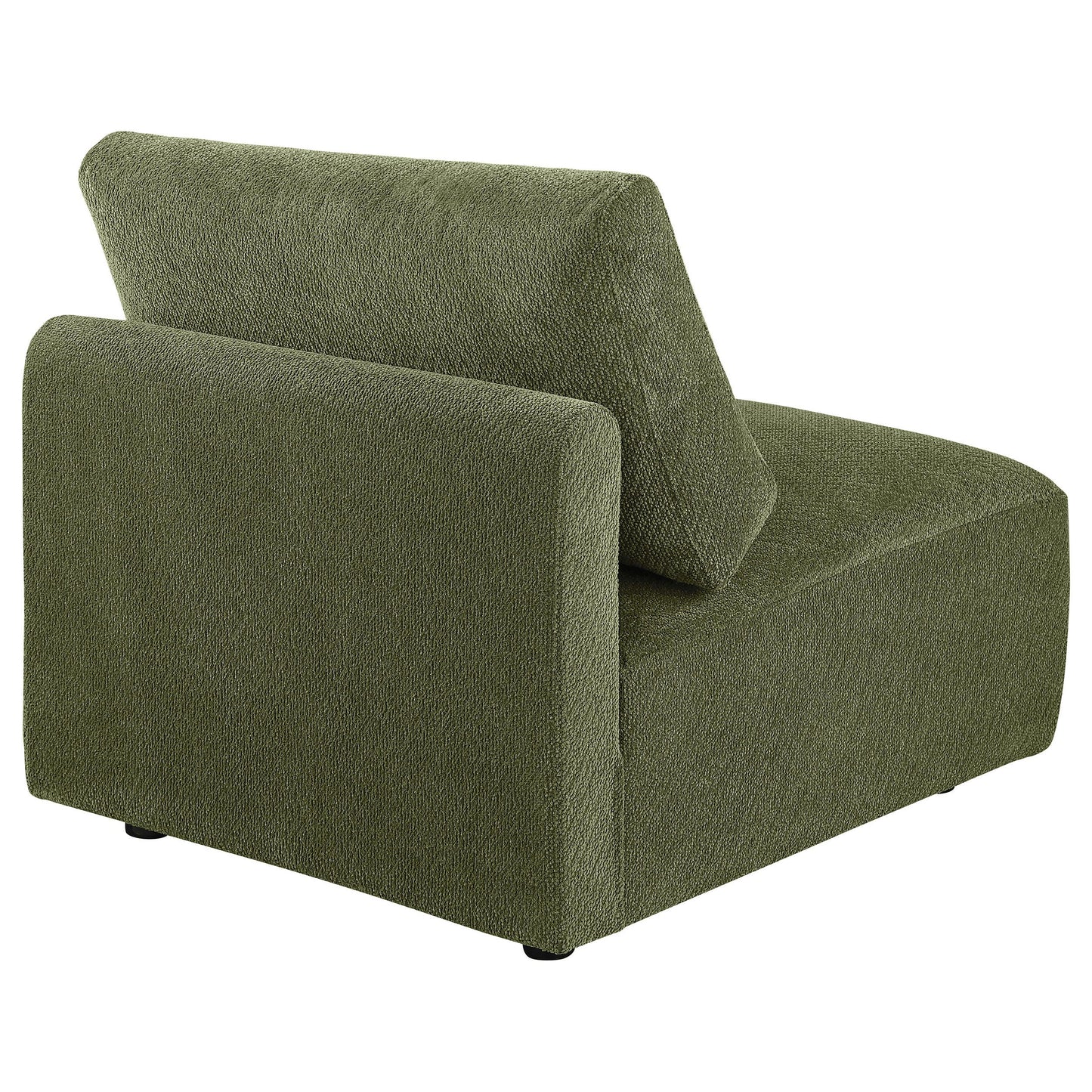  Coaster Furniture Elysia 551895 Chenille Upholstered Modular Armless Chair - Green IMAGE 4