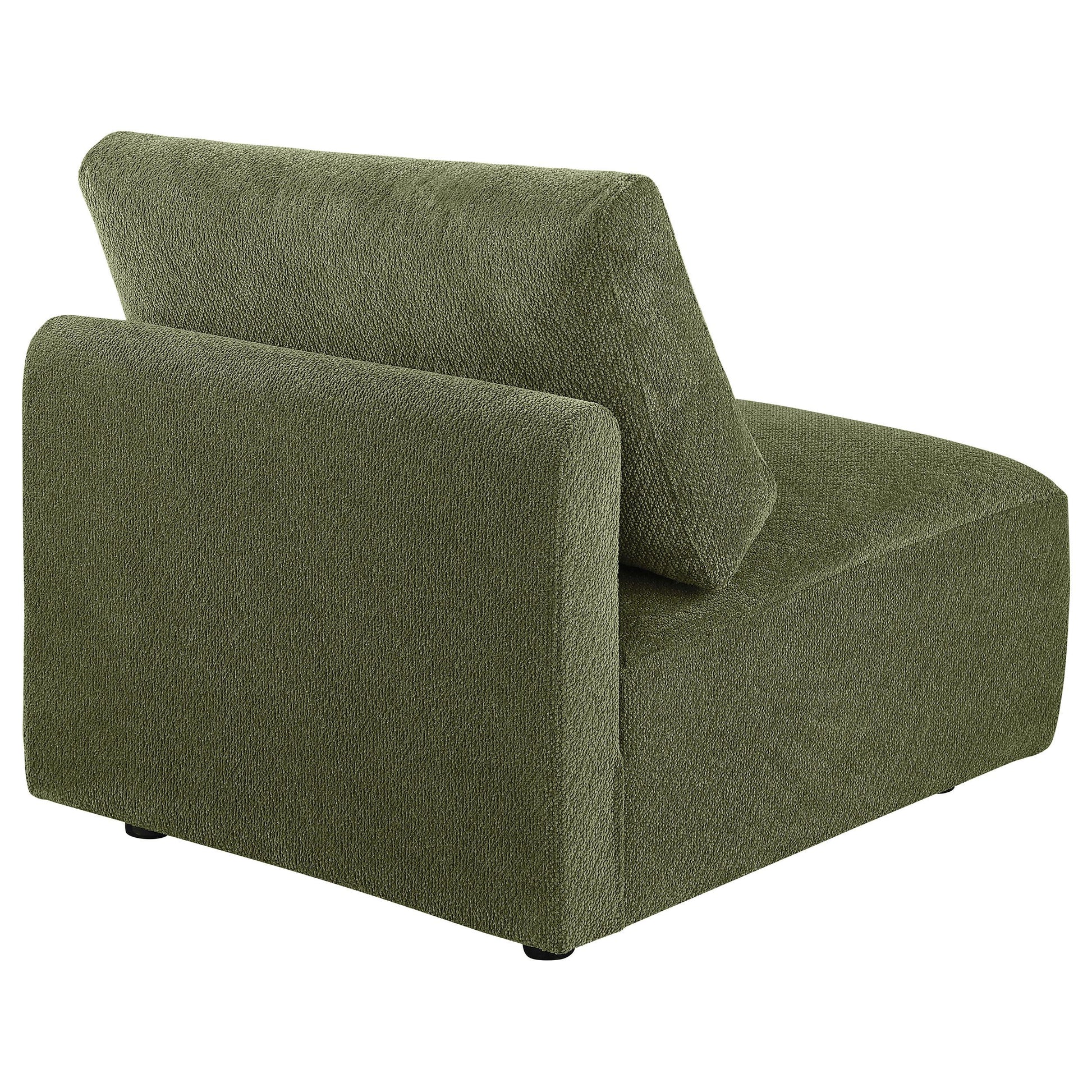  Coaster Furniture Elysia 551895 Chenille Upholstered Modular Armless Chair - Green IMAGE 4
