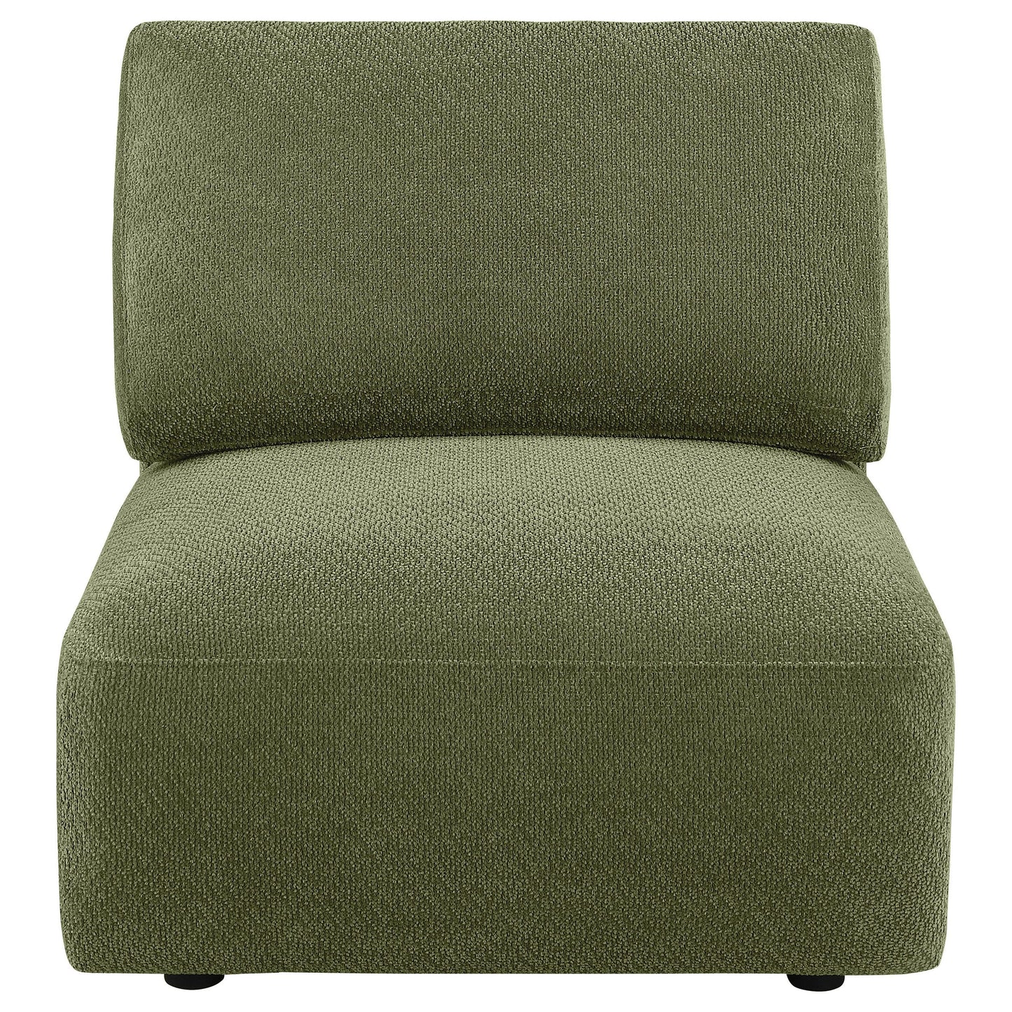  Coaster Furniture Elysia 551895 Chenille Upholstered Modular Armless Chair - Green IMAGE 7