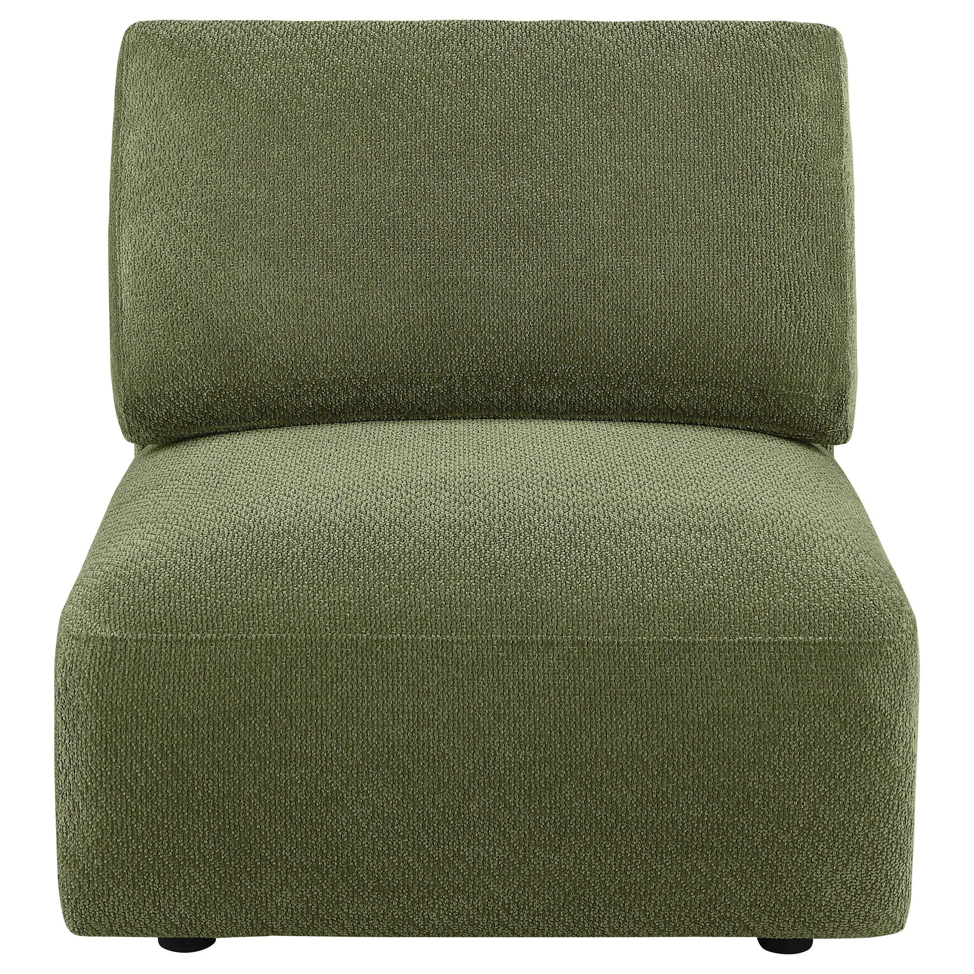 Coaster Furniture Elysia 551895 Chenille Upholstered Modular Armless Chair - Green IMAGE 7