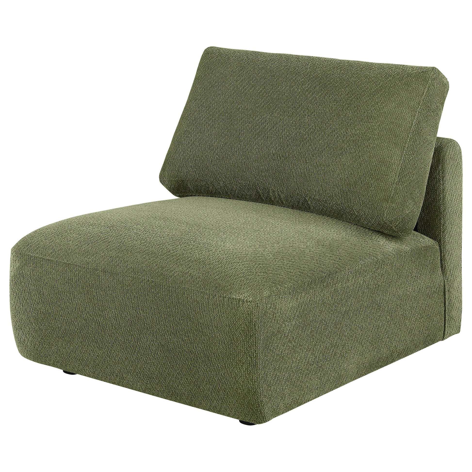  Coaster Furniture Elysia 551895 Chenille Upholstered Modular Armless Chair - Green IMAGE 8