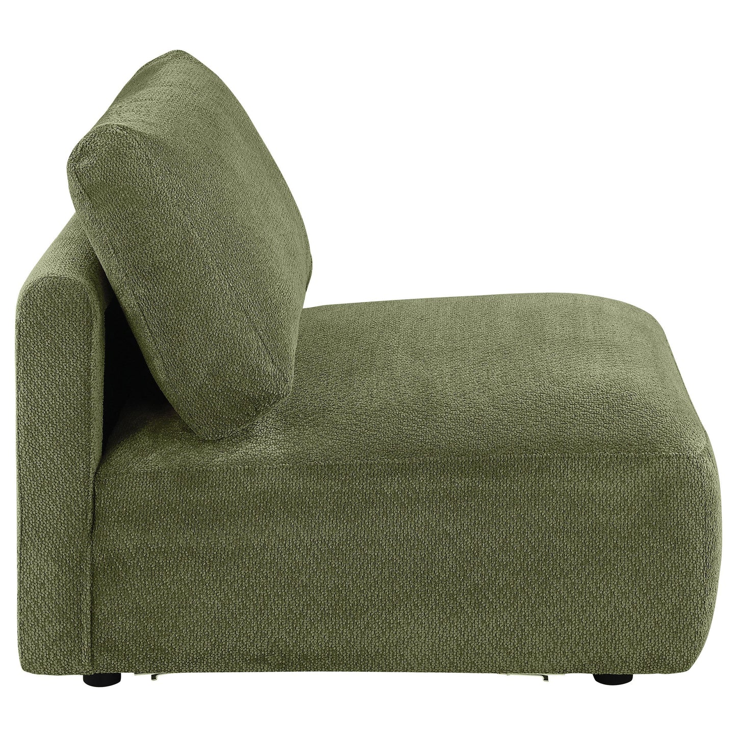  Coaster Furniture Elysia 551895 Chenille Upholstered Modular Armless Chair - Green IMAGE 9