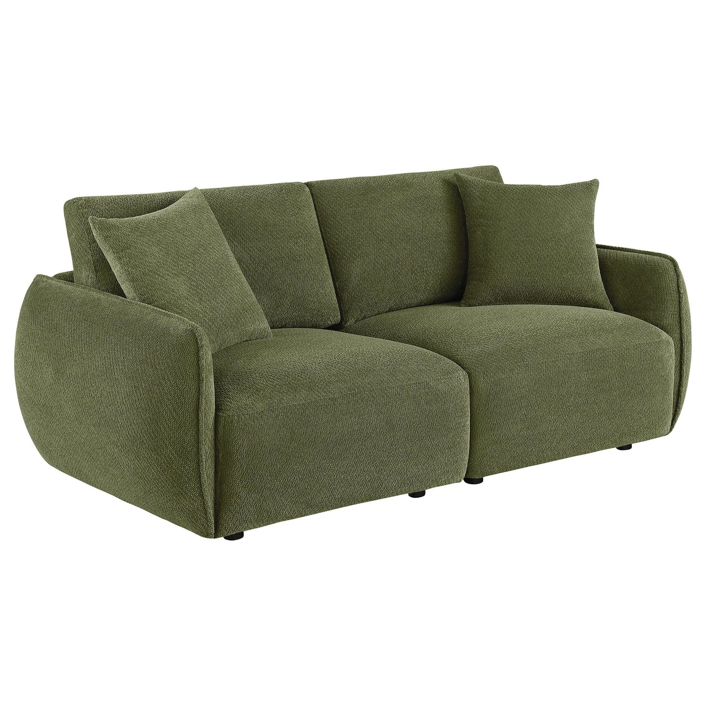  Coaster Furniture Elysia 551895-LOVE Chenille Upholstered Modular Lounge Loveseat - Green IMAGE 1