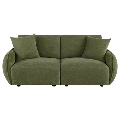  Coaster Furniture Elysia 551895-LOVE Chenille Upholstered Modular Lounge Loveseat - Green IMAGE 3
