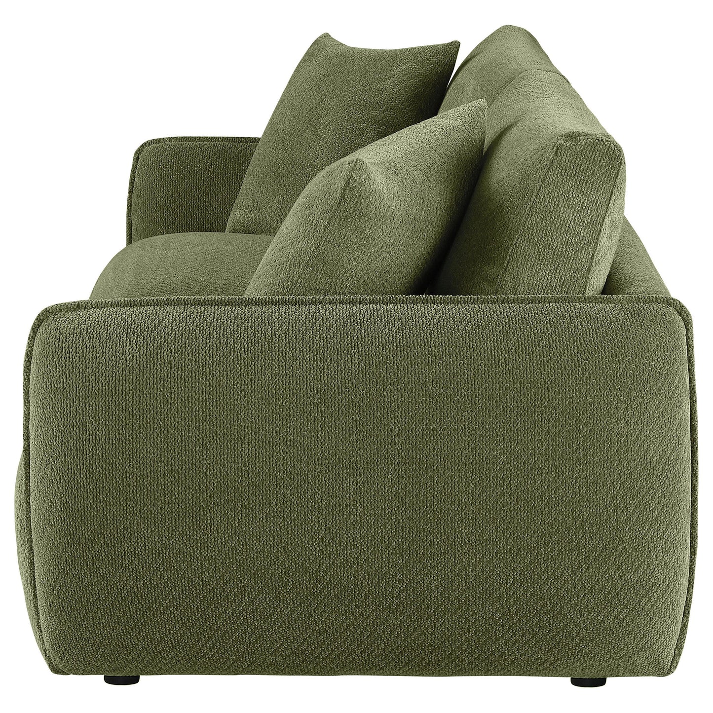  Coaster Furniture Elysia 551895-LOVE Chenille Upholstered Modular Lounge Loveseat - Green IMAGE 4